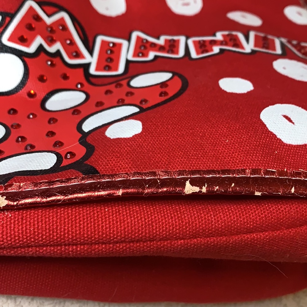 Disney Minnie Mouse Red Messenger Bag w/ Adjustable Strap - Picture 7 of 15